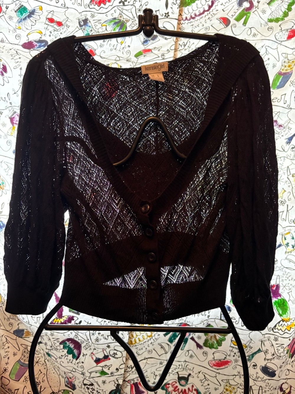 Kensie Girl Cropped Hooded Cardigan